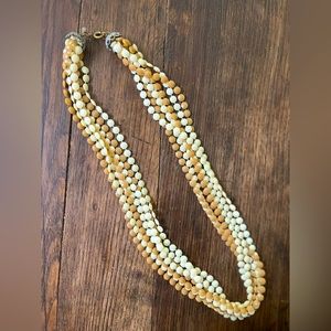 Vintage multi strand earthtone necklace